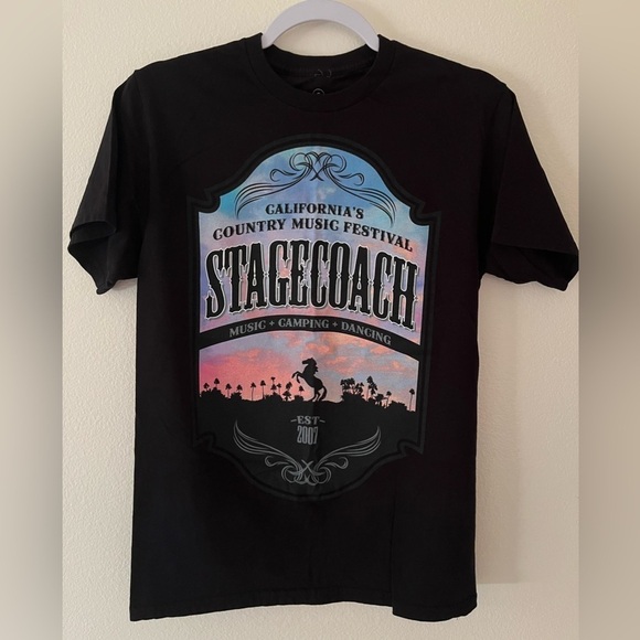 Other - Stagecoach Black Short Sleeve T Shirt Small Festival Country